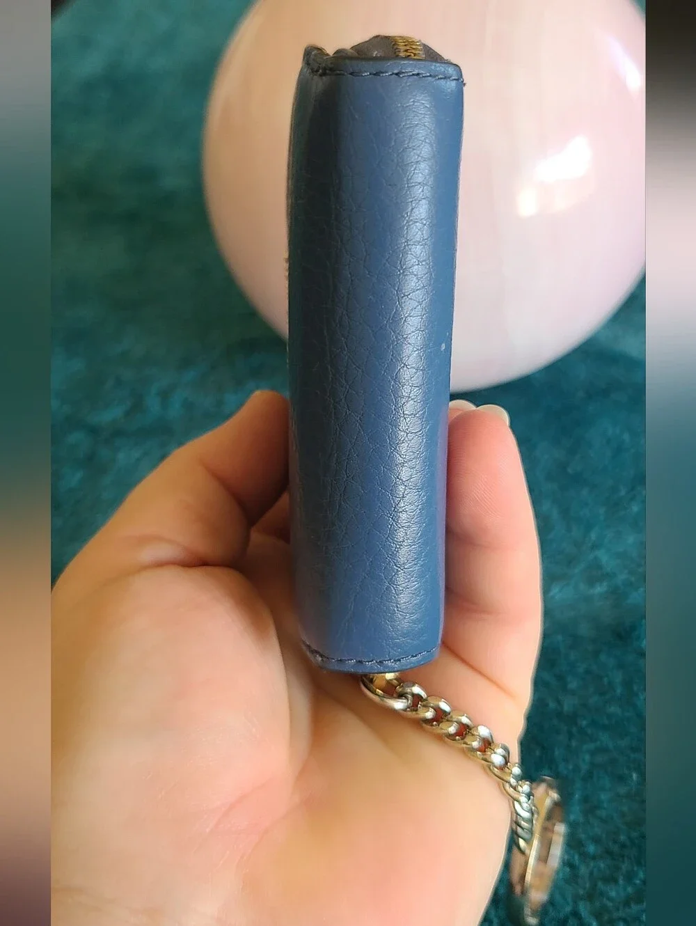 kate spade Blue Leather Wallet With Keychain